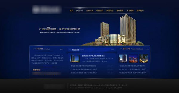 大型房地产公司集团网站截图展示